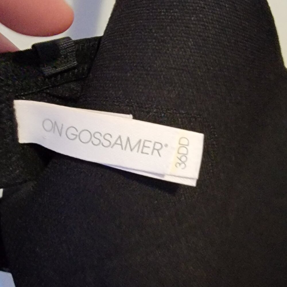 On Gossamer Women Next to Nothing Nursing Bralette, Black, 36DD - Picture 3 of 9